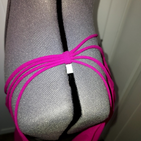 Fuchsia Pink Asymmetrical Bodycon Dress for Cocktail - Picture 3 of 9